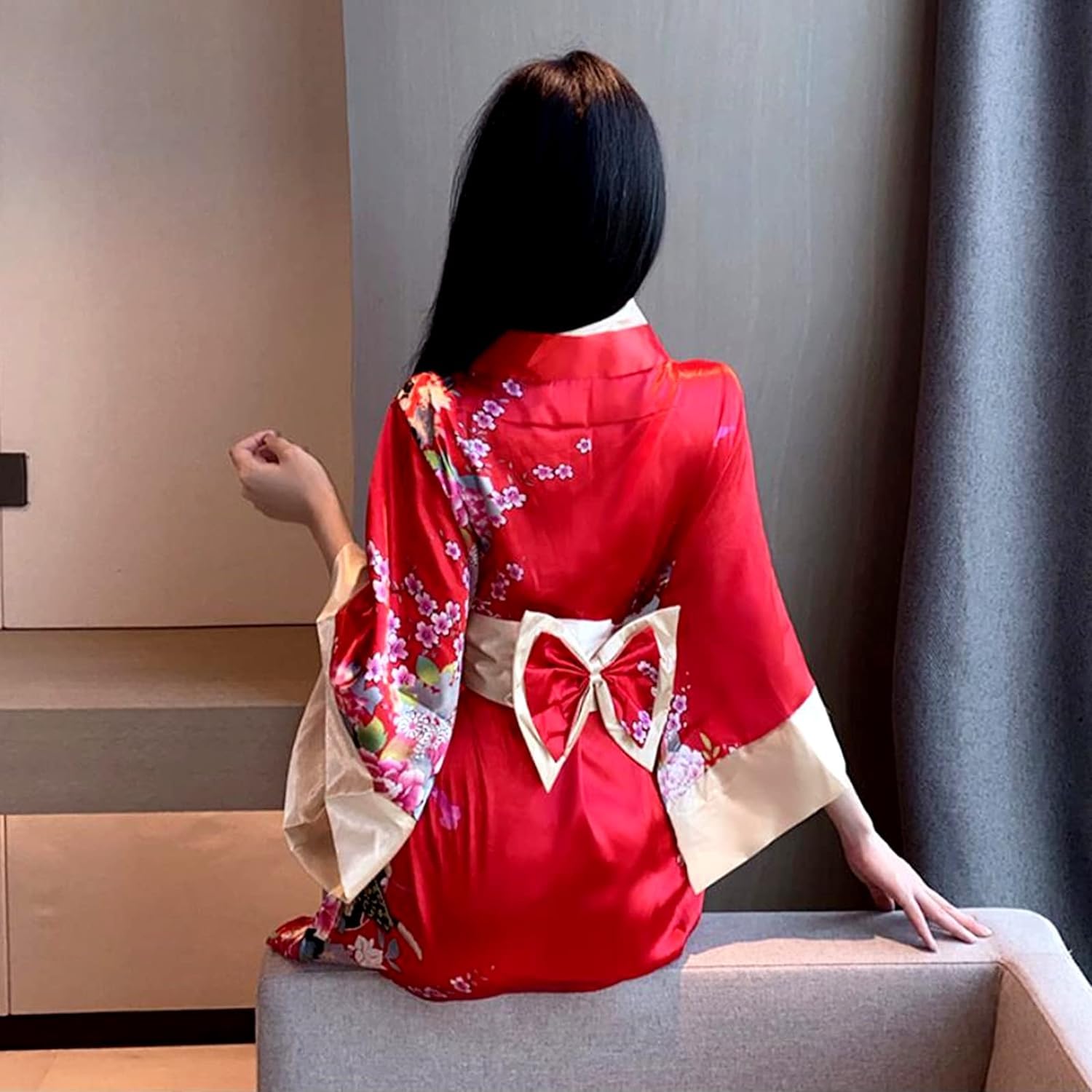 Amazon.co.jp: [happykoko] 着物 ミニドレス 花魁 コスプレ セクシー